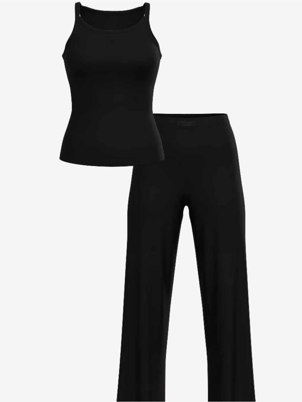 Victoria's Secret Modal matching pajama set Black Tank Top & Wide-Leg Pants S
